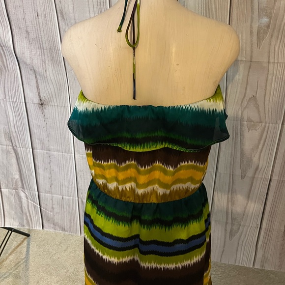 GLAM Multi-Colored Strapless Dress Sz M - Picture 4 of 6